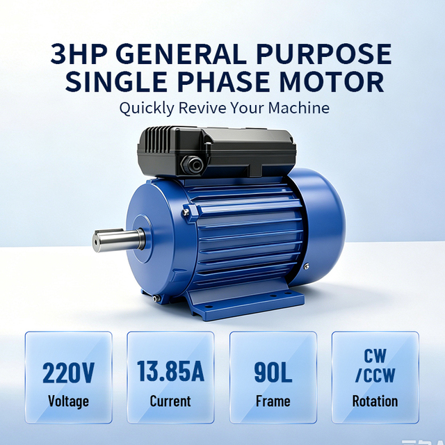YL Series 3000rpm 2 Pole Capacitor Start Run Motor YL90L-2-2.2KW 3HP 220V Single Phase Motor Industrial Motor