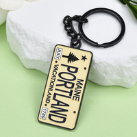 Fabricant de porte-clés métalliques personnalisés, porte-clés avec plaque d'immatriculation personnalisée et émail floral