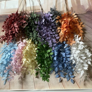 A-651 Lá Banyan Trắng Nhân Tạo Lá Cây Banyan Bằng Lụa Cành Liễu Giả Lá Banyan - Product Image 4