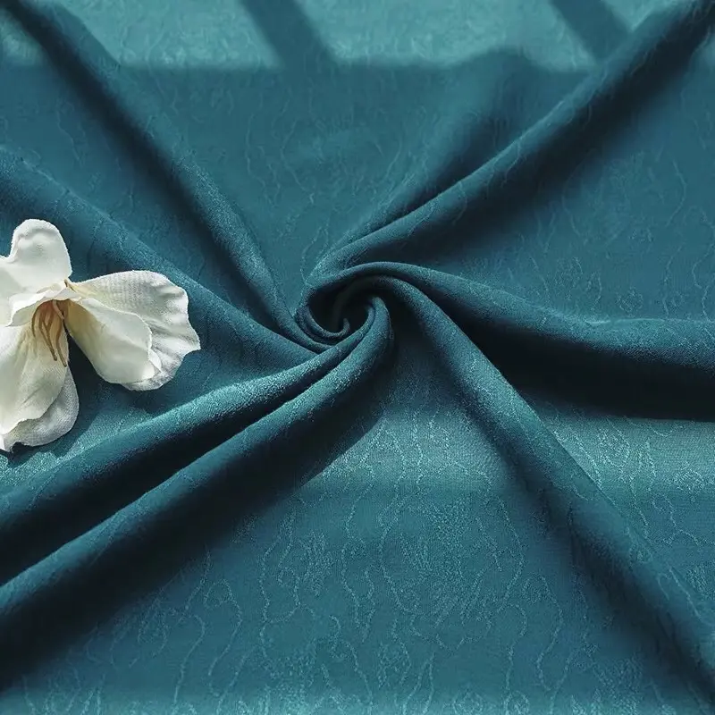 Gute Qualität Türkisblau Alter Stil Gänse kopf Reed Jacquard Pure Cotton Woven Fabric