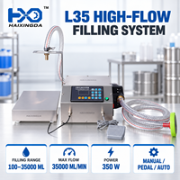 Machine de remplissage de liquides L35 en acier inoxydable, remplisseuse de bouteilles par pesage pour l'eau, le jus, l'huile de cuisson, le savon et les nettoyants liquides