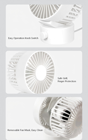 Ventilateurs de bureau miniatures à double lame alimentés par USB, silencieux et à faible bruit, pour le bureau, la maison, la voiture et le camping-car