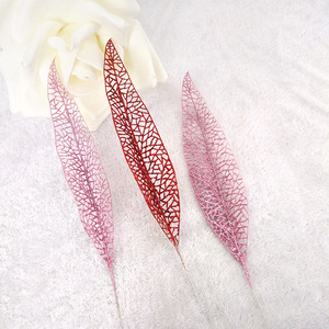 SZ شجرة عيد الميلاد, SZ شجرة عيد الميلاد زهرة الذهب ورقة الديكور الداخلي البونسيتيا بريق مع قطع جوفاء شجرة عيد الميلاد الحلي مع أوراق وهمية - Product Image 2