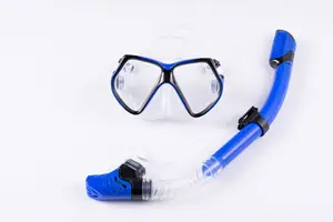 Clearance Sale Diving Mask Anti-fog Toughened Glass Goggles And Adjustable Silicone Snorkel Breathing Tube For Diving Activities