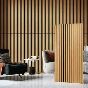 Panneaux muraux modernes américains minimalistes imperméables à lattes, design graphique, réduction du bruit de 90 % pour chambres intérieures et hôtels - Product Image 1