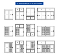 Fenêtre coulissante en alliage d'aluminium, design moderne, taille standard 48x60, fenêtre coulissante à 2 rails pour maison et bureau