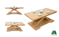 Services OEM ODM AUDREY disponibles, table basse en bois multifonctionnelle pliable de haute qualité, style mid-century modern, prête à assembler
