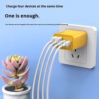 Adaptador de Carga Rápida Ignífugo de 120W con Doble PD y Doble USB-A/USB-C para Teléfonos Móviles Android, Enchufe EU/US, Cargador de Pared KO-71-US