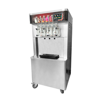 Machine à crème glacée molle 5 saveurs 110V 220V, distributeur de crème glacée commercial de table, 3+2 saveurs mélangées