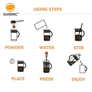 Cafetière Portable 600ml, acier inoxydable, petit appareil à café ou à thé, résistant à la chaleur, presse française - Product Image 6