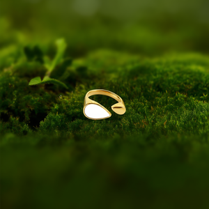 Fashion <b>Ring</b> 316L Stainless Steel PVD Gold Plating Sustainable Resistant Modern Design - Product Image 3