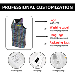 カスタムランニングベスト100% ポリエステルメッシュシームレスフィットマラソンランシングレットスポーツタンクトップス男性用 - Product Image 2