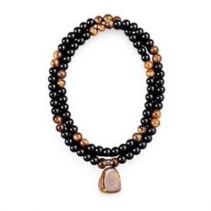 Collier pendentif carré en cristal 6mm 8mm, obsidienne noire, aventurine verte, œil de tigre, bijoux de guérison énergétique et de recharge - Product Image 3