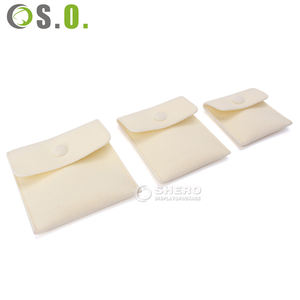 Bolsa de viaje de joyería de microfibra de Venta caliente con logotipo personalizado, bolsa colgante para pulsera, bolsa con botón - Product Image 3