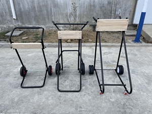 Подвесная подставка для мотора 315 фунтов, подставка для мотора лодки, тележка с нажимом, подвижная тележка, 4 колеса, подвесная тележка для мотора - Product Image 6