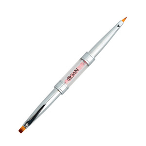 Dual End Nail Art Brush Pen Flat Liner Dotting Tool Metal Acrylic Diamond Handle for Gel Decoration - Product Image 2