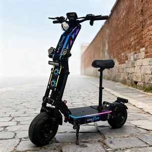 Trottinette électrique pliable à double moteur, 13 pouces, 72V, 10000W/15000W, autonomie 90-300KM, éclairage RGB, charge 200kg, modèle adulte, vente chaude - Product Image 1