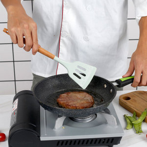 Ensemble d'ustensiles de cuisine en silicone avec manches en bois, 11 pièces en 1, support pour ustensiles de cuisine, spatule - Product Image 5