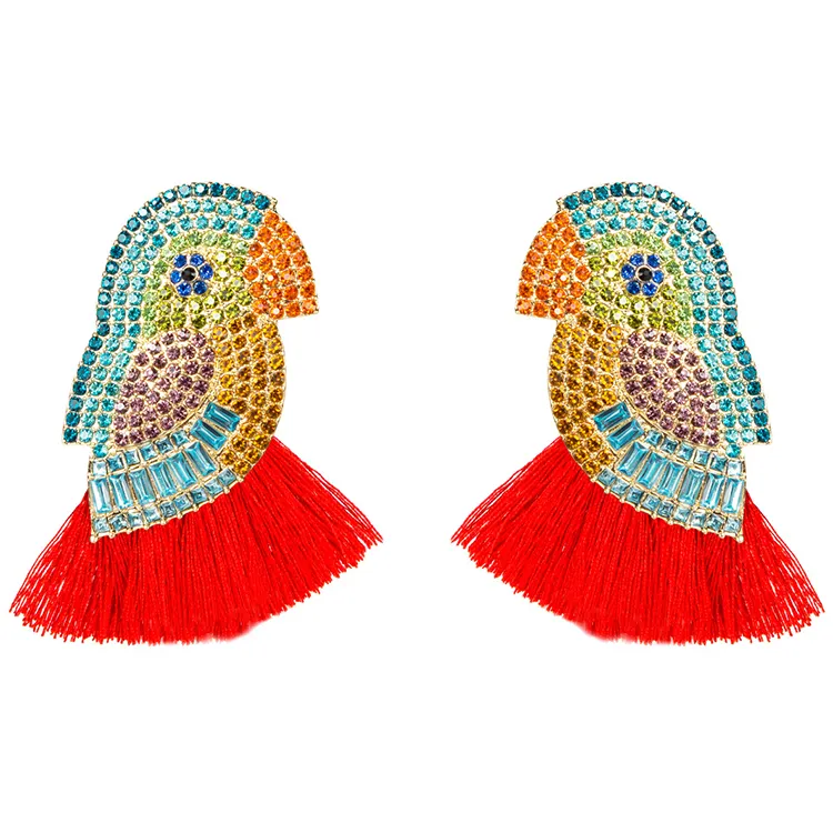african twisted handmade korean long colorful dangling fringe tassel pendientes flecos fashion earrings fringe