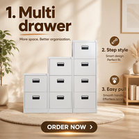 Armoire de classement verticale en métal à 2 ou 4 tiroirs, rangement de bureau durable, armoire à dossiers latérale, design personnalisé