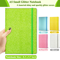 Carnet A5 à couverture rigide pailletée, 80 feuilles lignées, journal personnalisé avec logo, vente en gros, cadeau pour le bureau et l'école