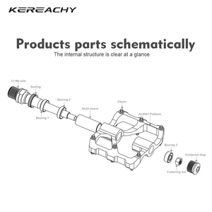 KEREACHY personalizado 3 rodamiento <span class=keywords><strong>de</strong></span> aleación <span class=keywords><strong>de</strong></span> aluminio pedal <span class=keywords><strong>de</strong></span> <span class=keywords><strong>bicicleta</strong></span> antideslizante <span class=keywords><strong>eje</strong></span> <span class=keywords><strong>de</strong></span> núcleo pedal <span class=keywords><strong>de</strong></span> <span class=keywords><strong>bicicleta</strong></span> ligero - Product Image 5