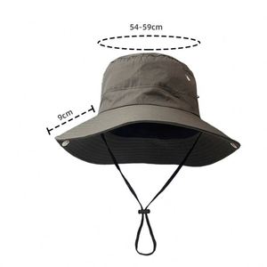 Chapeau Panama unisexe d'été en maille respirante anti-UV, protection solaire en polyester, casquette portable pour la pêche, le camping, la randonnée et l'alpinisme - Product Image 6