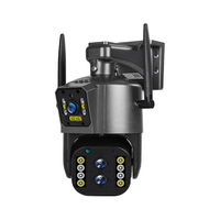Caméra IP 8K Intérieure WiFi PTZ WiFi Trois Objectifs Double Écran Zoom Optique 10X Caméra Solaire à Vision Nocturne