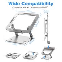 Coolcold-support réglable pour ordinateur, dissipation thermique, en alliage d'aluminium, pour Notebook