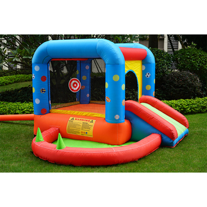 Happy Backyard <b>Small</b> Children Water <b>Slide</b> Playground Outdoor Kids Inflatable Air Jumping Bouncer Jump House Inflatable Bouncer J - Product Image 1