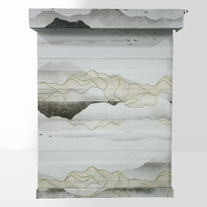 3 डी प्रभाव कस्टम मुद्रित ज़ेबरा शेड्स फोटो मुद्रित दोहरी रोलर अंधा दो परतों को पूरी तरह से और ब्लैकआउट इंद्रधनुष रोलर रंग - Product Image 1