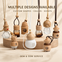 Diffuseur d'air suspendu personnalisé pour voiture, forme de gourde, bouteille avec bouchon en bois naturel, pour voiture, bureau, armoire, chambre, fabricant OEM ODM