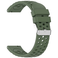 Kingmega Wholesale Premium Hollow Strap 20mm Mesh Silicone Replacement Band with Pin Buckle for Amazfit Active 3