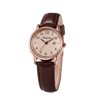 10932 Montre de luxe sport à quartz pour couple, affichage analogique de haute qualité avec grands chiffres, bracelet en cuir tendance pour homme, femme et amoureux
