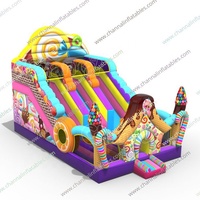 Château gonflable Sweet Dream Candy, aire de jeux avec obstacles, parc d'attractions pour enfants, gonflables, grand toboggan gonflable sec en forme de bonbon