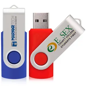 Venda quente Novo Design Memory Stick Print Logo Diferente Capacidade Rotativa USB Flash Drive