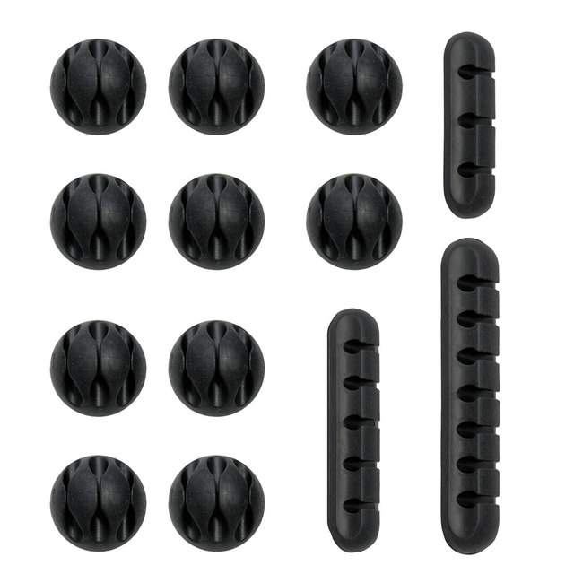 Winder Desktop Tidy Wire Cord Management Home Office Cable Holder Silicone Clips Cable Organizer for Organizing Cable