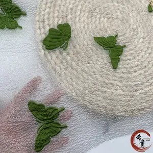 new design butterfly pattern china textile suppliers 100% polyester fashion floral woven jacquard brocade organza fabric for ch