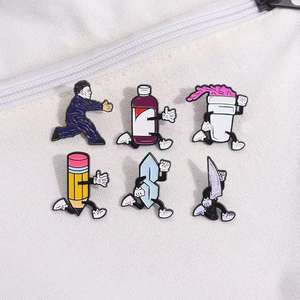 Hersteller Custom Soft Hard Emaille Pin Runde vergoldete Zink legierung Metall Abzeichen Business Men Anstecknadel Brosche - Product Image 2