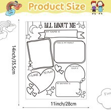 Póster de Papel Hecho a Mano con Diseño 'Todo Sobre Mí', Arte Mural para el Regreso a Clases, Actividad DIY para Estudiantes - Product Image 3