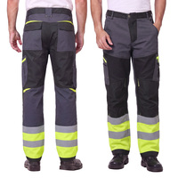 Pantalon de travail Ripstop pour hommes, résistant aux déchirures, multi-poches, polyester et coton, vêtements de travail pour la construction routière