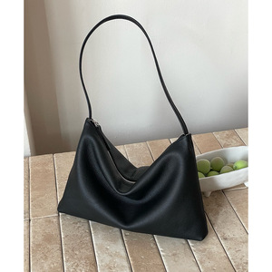 Bolsa Hobo Minimalista de Couro Macio com Zíper 2026 Nova Casual Versátil de Grande Capacidade em Couro Genuíno para Mulheres - Product Image 6