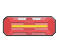 Feu arrière LED 350 mm pour camion, homologué ECE EMC, 6 fonctions : clignotant dynamique, frein, marche arrière, feu de brouillard arrière, feu de position pour remorque et caravane
