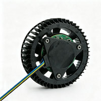 Ventilateur de refroidissement PWM 4 broches 80 mm, ventilateur centrifuge turbo latéral avec support de montage pour GPU et dissipation thermique industrielle.