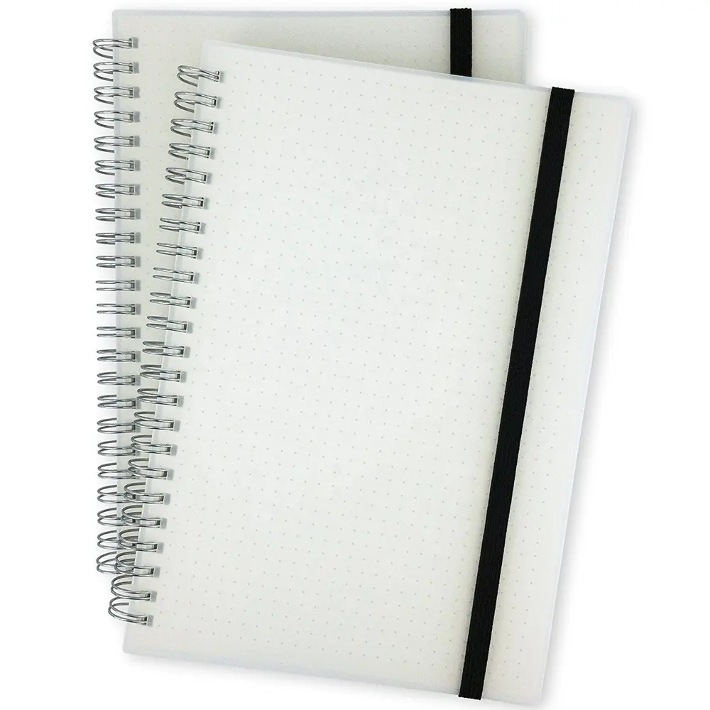 Notebook de plástico de impressão personalizada a granel barato com fechamento de pressão