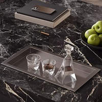 Zayshine Italienischer Minimalistischer Couchtisch mit Schwarzer Metallbasis und Granitplatte Quadratisches Wohnzimmer-Möbelset Schlichte Teetisch-Garnitur