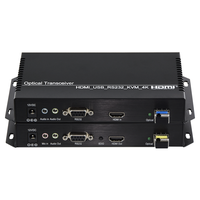 Extender KVM Single Mode 20KM Melalui Fiber LC SFP 4K30 Fiber HDMI Optik