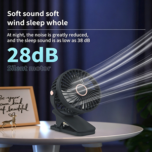 Ventilador de Pared Kadonio de Ángulo Amplio con Ajuste de Aire, 3 Velocidades, Refrigeración USB, Eléctrico, Portátil, Recargable, Mini Ventilador con Clip para Escritorio - Product Image 4