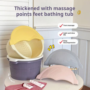 ポータブル折りたたみ式フットバスタブふた付きハンドル付きホームスパと旅行用アウトドアウォーター機能 - Product Image 5