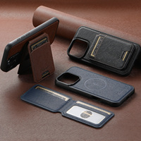 Coque de téléphone SUTENI pour iPhone 18 Pro Max avec chargement sans fil, support magnétique pour cartes, texture mate, simili cuir, compatible avec les modèles 17, 16 Plus, 15, 14